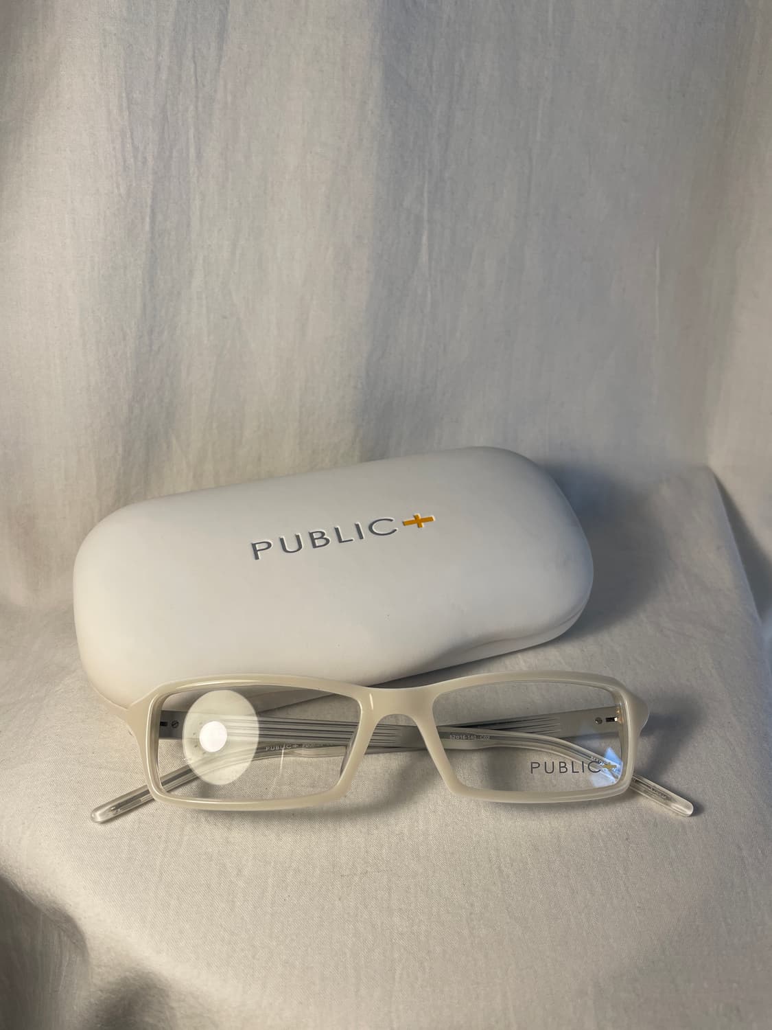 Public+ 아이보리컬러 스퀘어 뿔테 y2k 빈티지 긱시크안경 상품이미지7