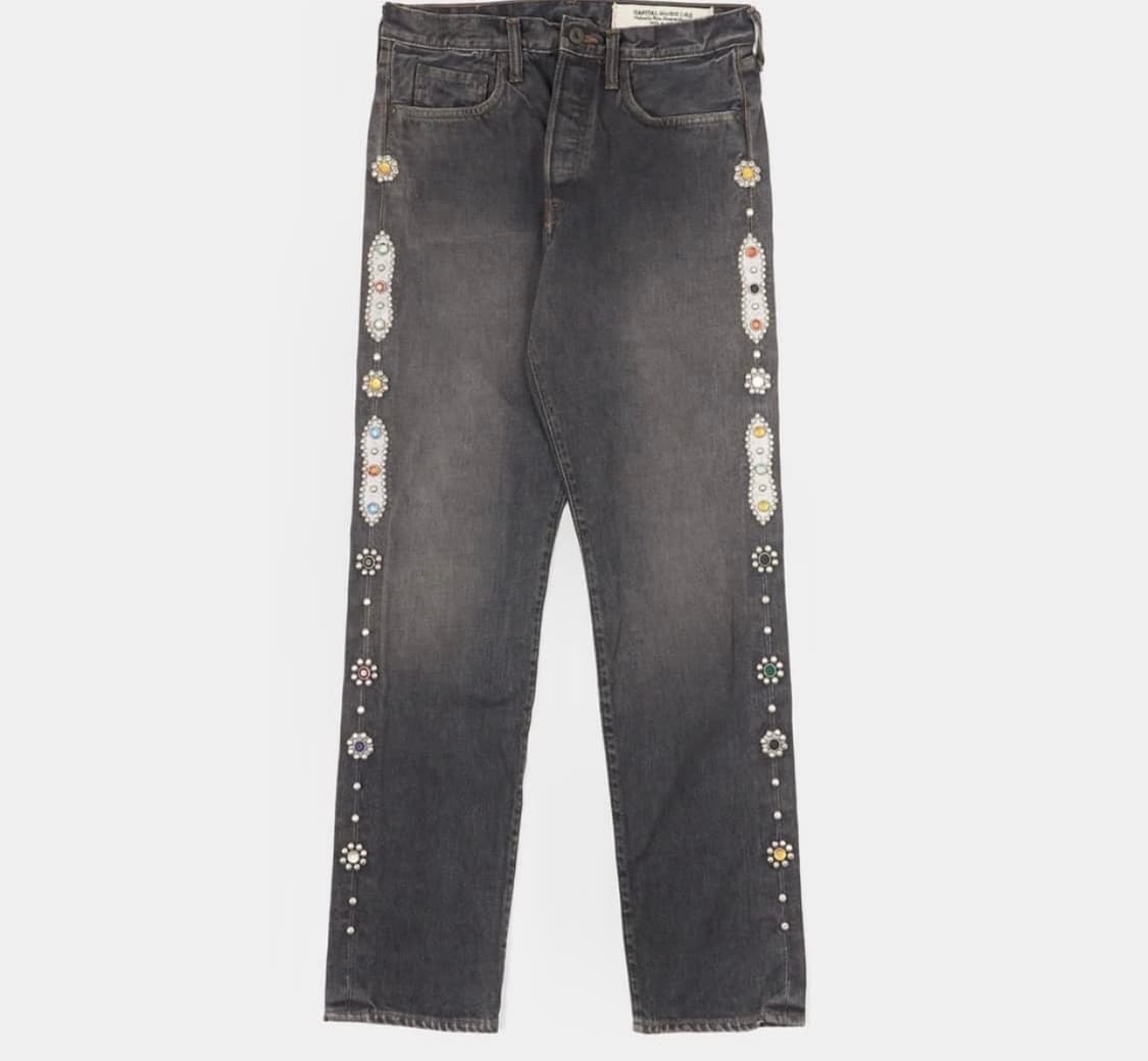 Kapital 14oz gemstone 데님 블랙 캐피탈잼스톤 32 상품이미지1