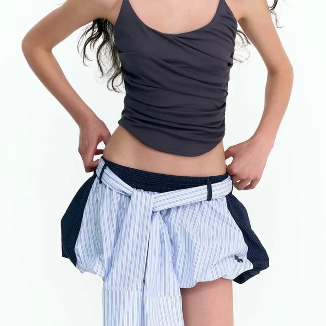 2000 아카이브 LEONIE SHIRT BLOOMER (NAVY) 상품이미지2