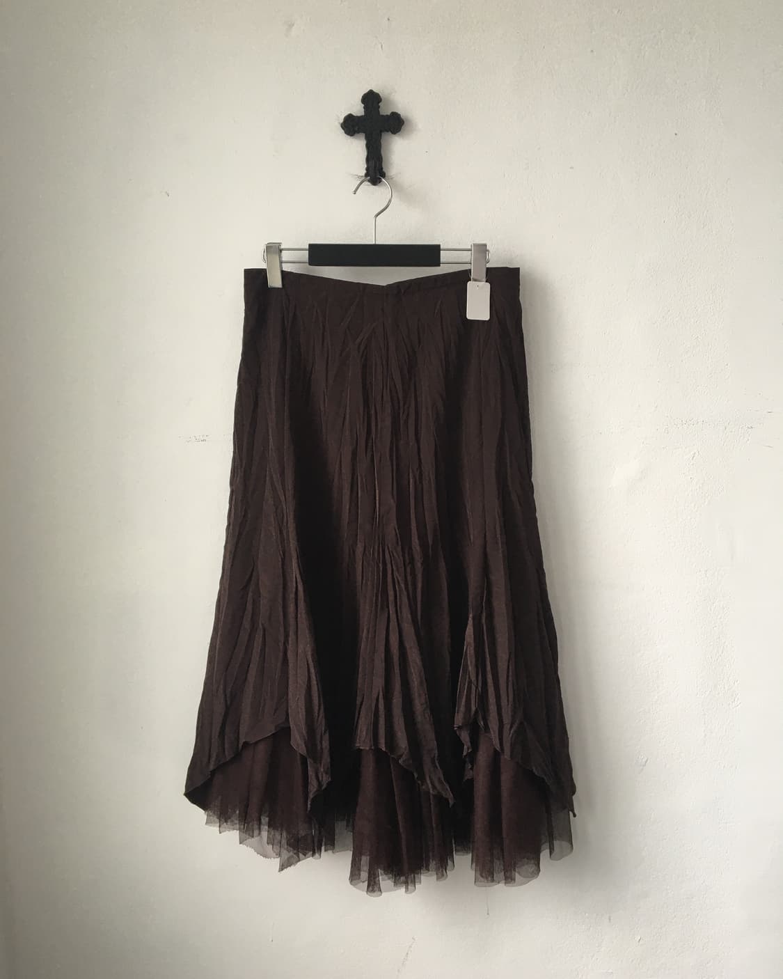 Unbalanced pleats skirt 상품이미지1