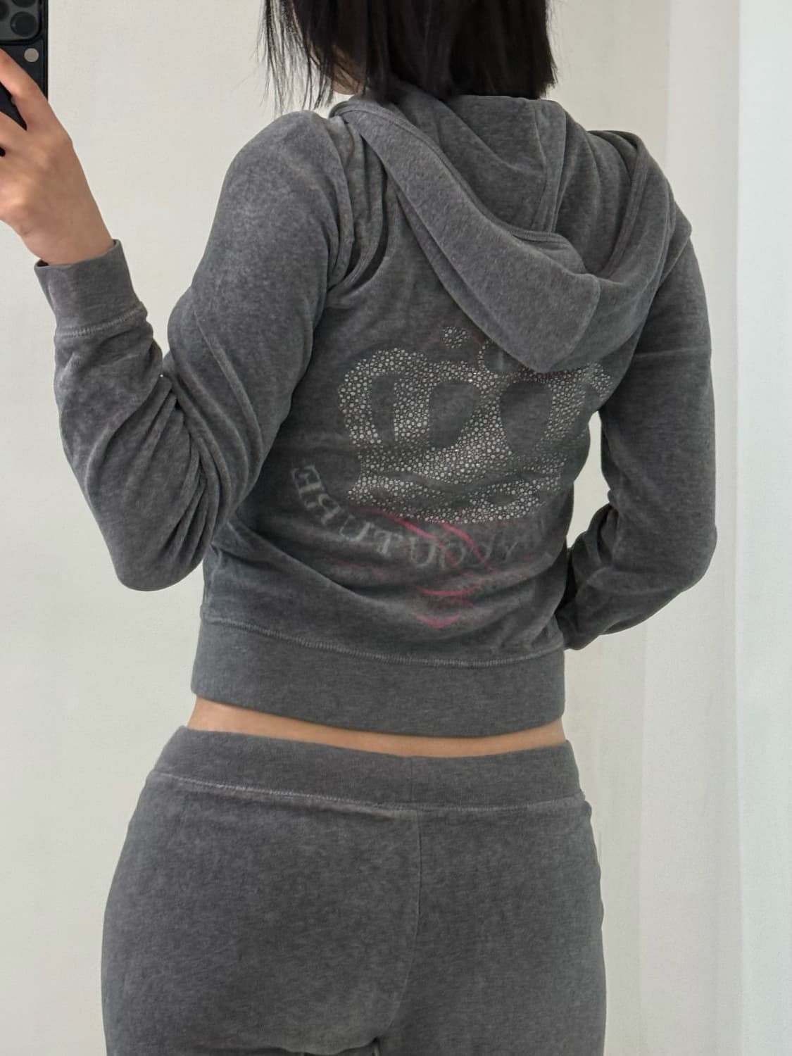 쥬씨 꾸뛰르 벨벳 트레이닝 셋업 상품이미지3