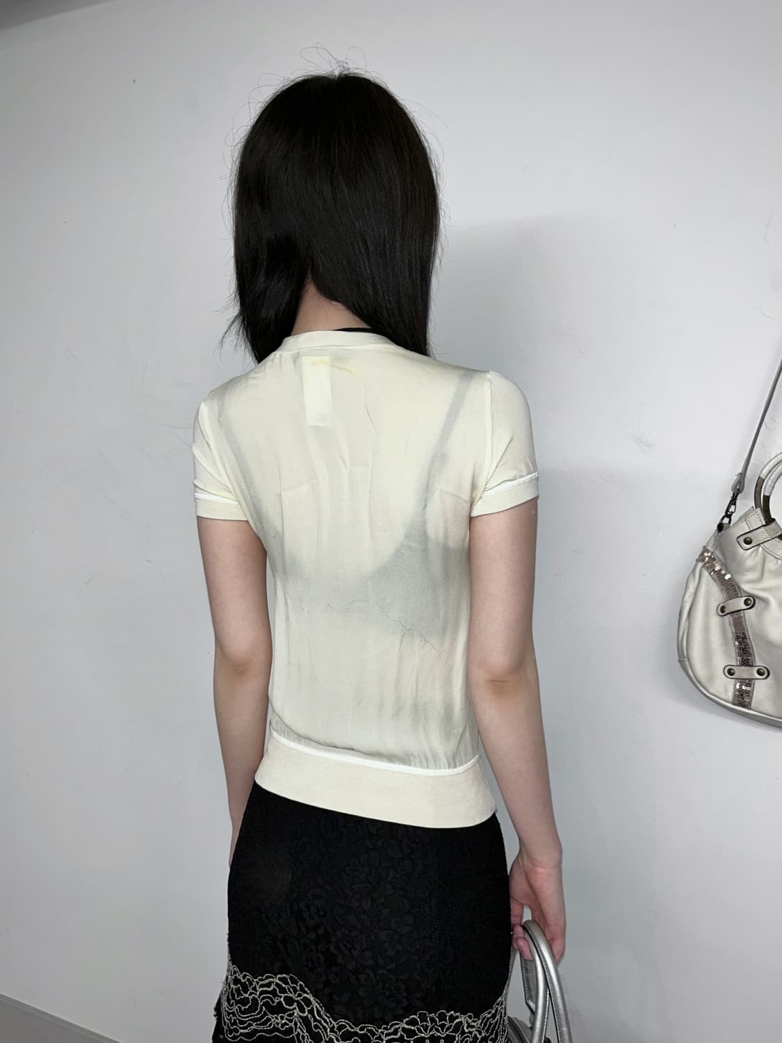 Dsquared2 Silk V-Neck Short Sleeve Top 상품이미지4