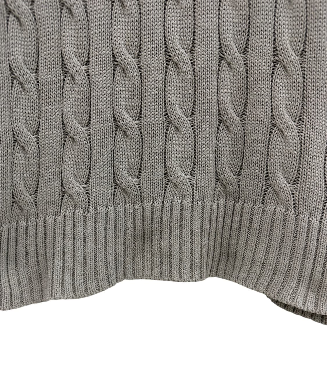 폴로 케이블 꽈배기니트 웜그레이 (XL)  상품이미지5