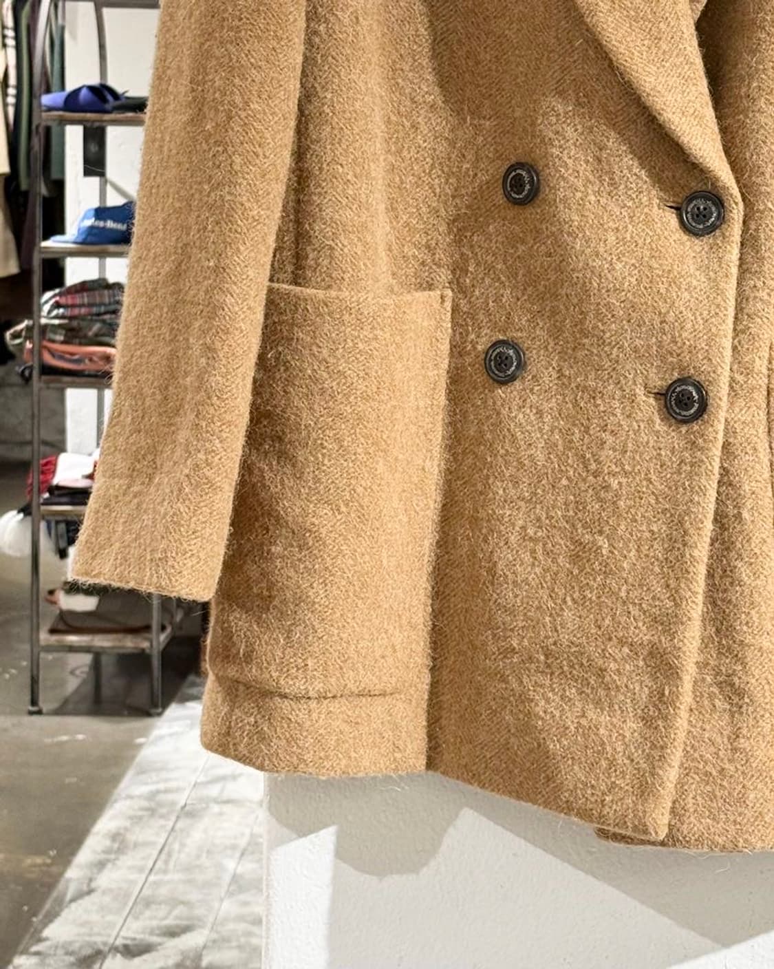 비비안 웨스트우드 베이지 울 알파카 혼방 벨티드 더블 코트 상품이미지5