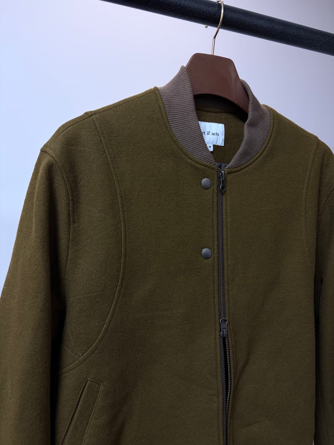 (M) Art if acts 아트이프액츠 바시티 울 자켓 상품이미지2