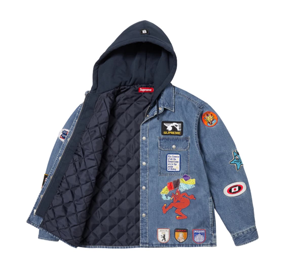 슈프림 패치스 후드 집업 상품이미지3