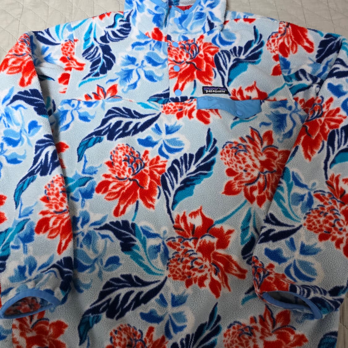 [W/L] 빈티지 파타고니아 신칠라 플리스 스냅 풀오버 플라워 카모 상품이미지2
