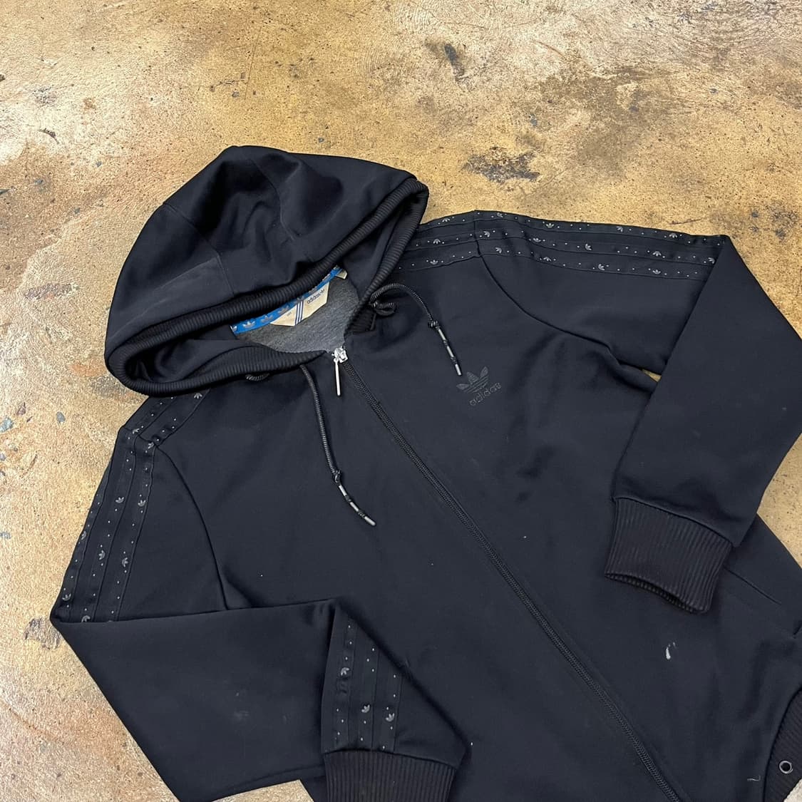 아디다스 올블랙 후플 플락 져지 후드집업 95 상품이미지1