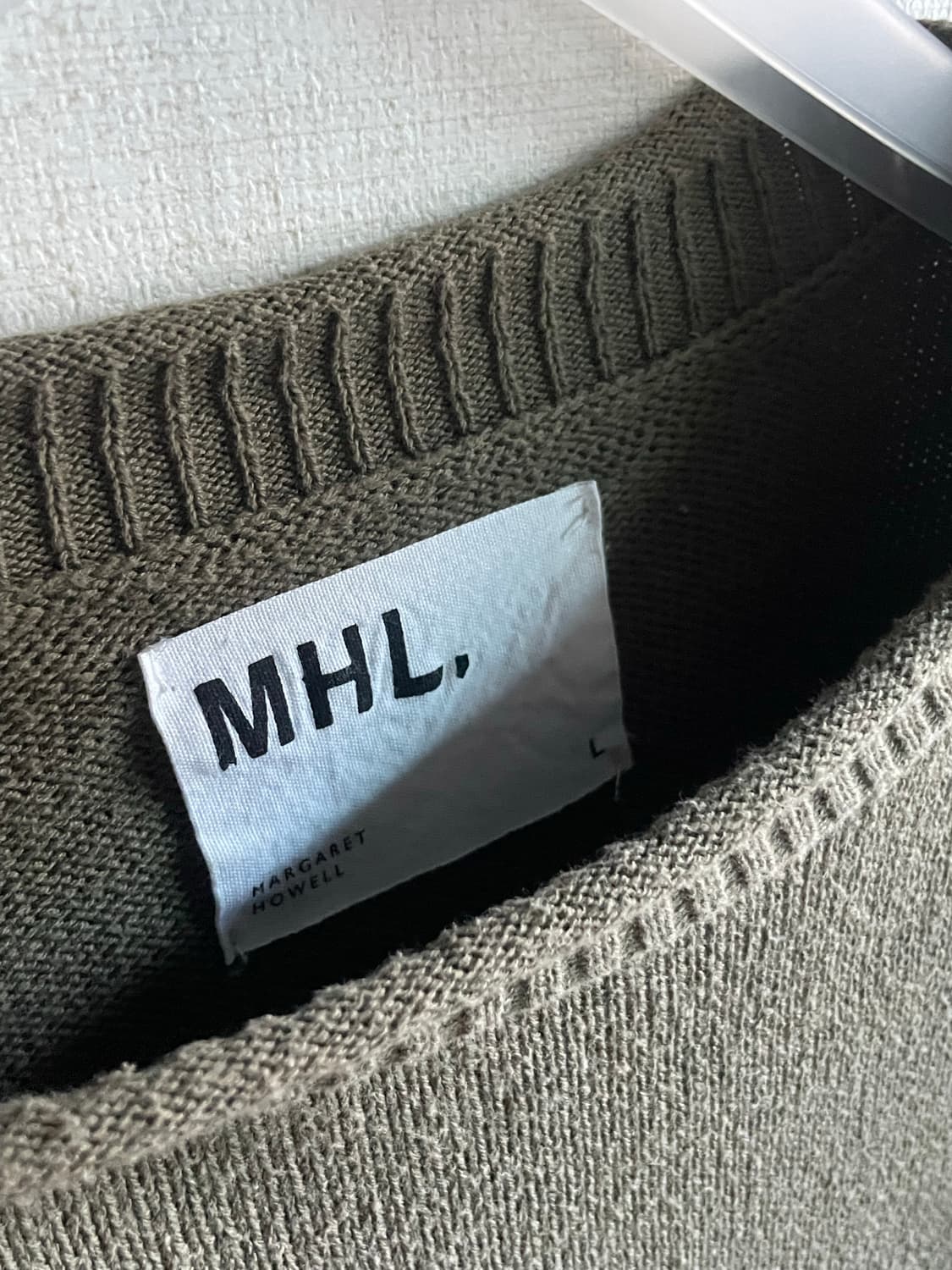 MHL 마가렛호웰 롤넥 코튼 니트 L (Olive) 상품이미지5