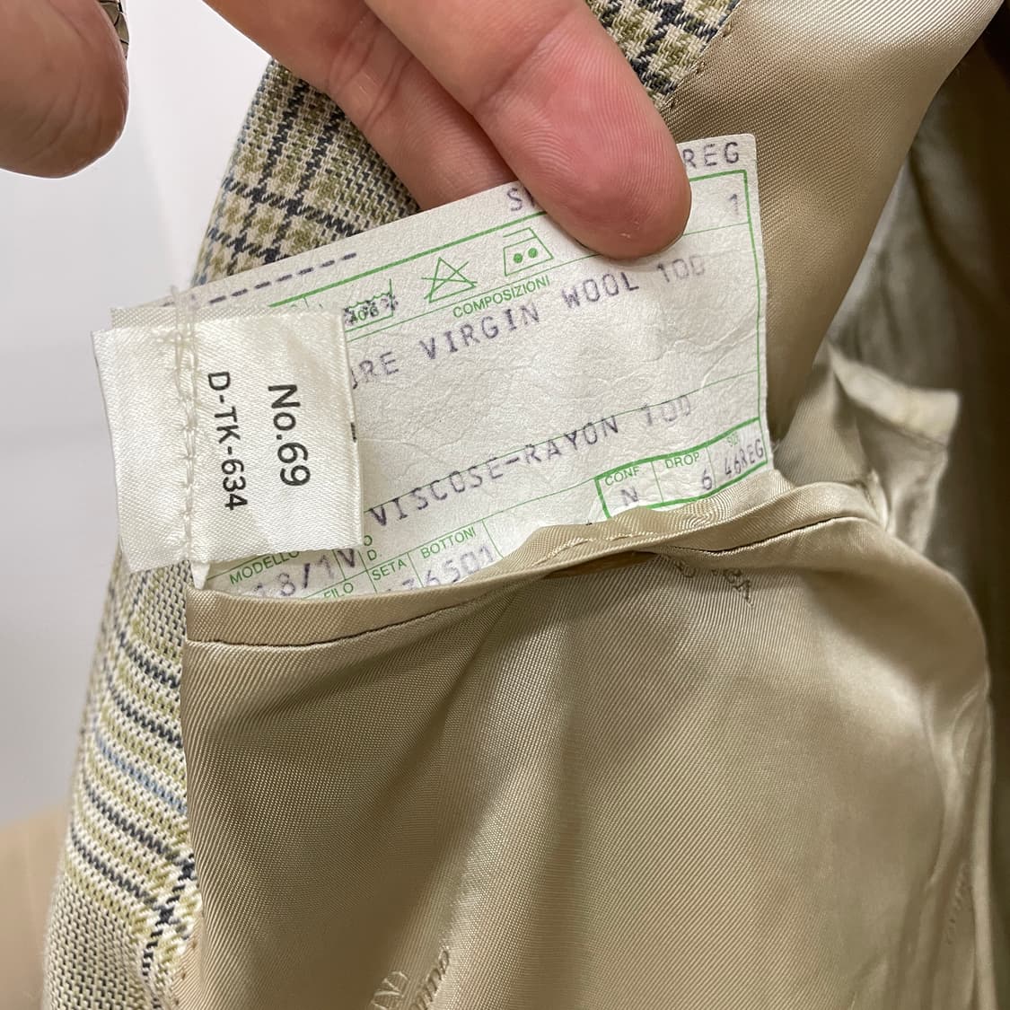 발렌티노 체크 더블 블레이저 자켓 상품이미지7