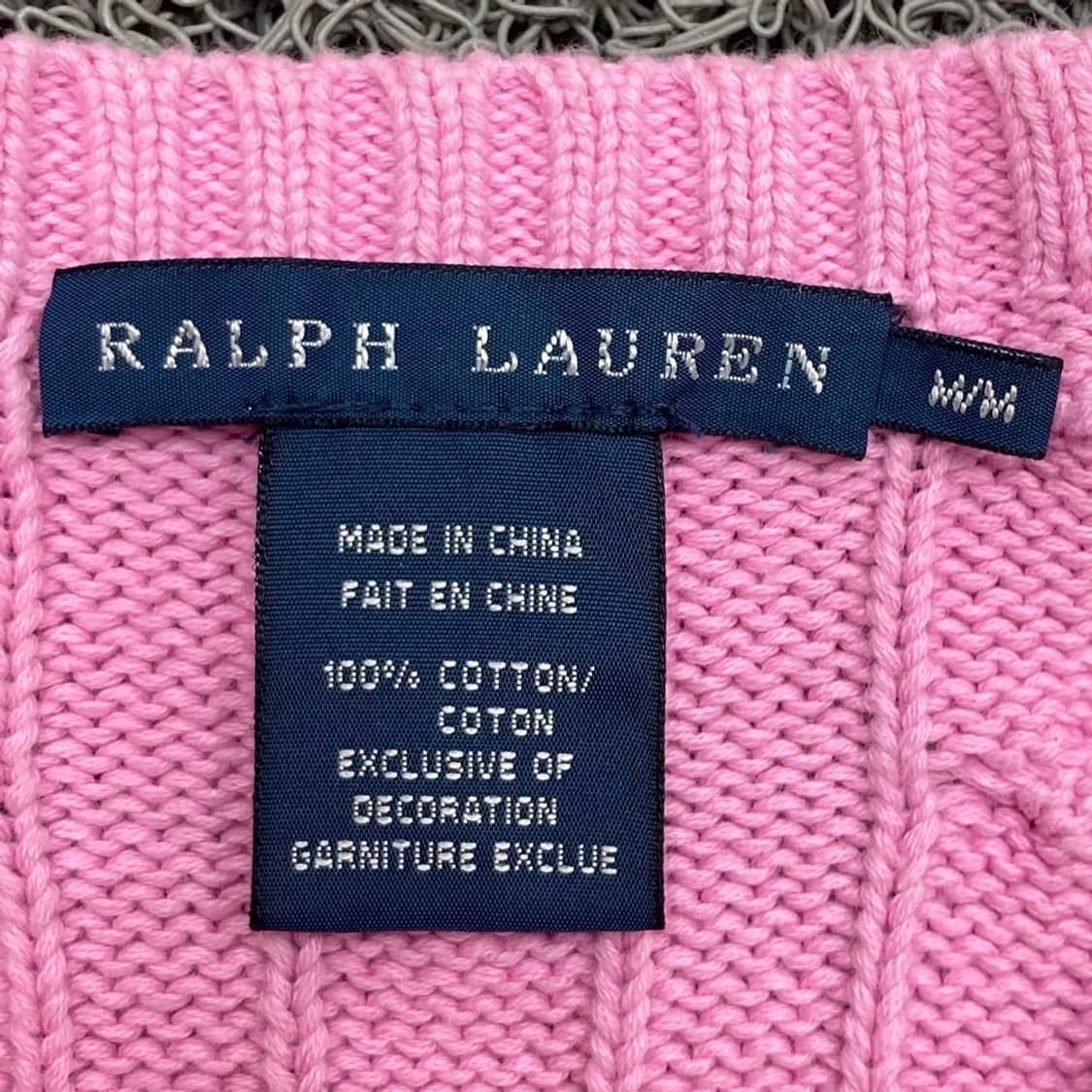 Polo 폴로 랄프로렌 로고 코튼 꽈배기 니트 상품이미지3