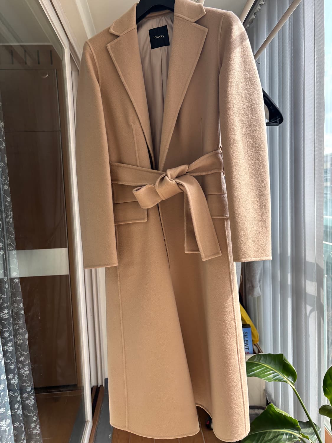 Theory(띠어리,띠오리) 울캐시미어 베이지 롱코트 (000사이즈) 상품이미지2