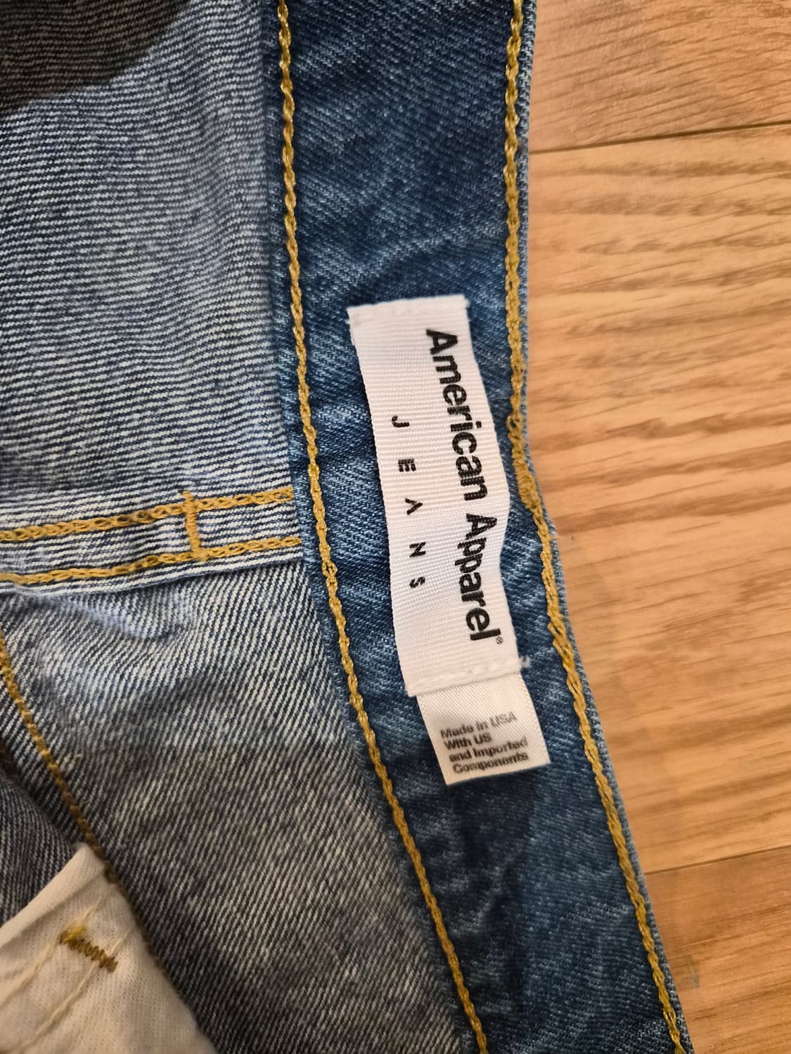 아메리칸어패럴 성조기 하이웨스트 청반바지 쇼츠 상품이미지3