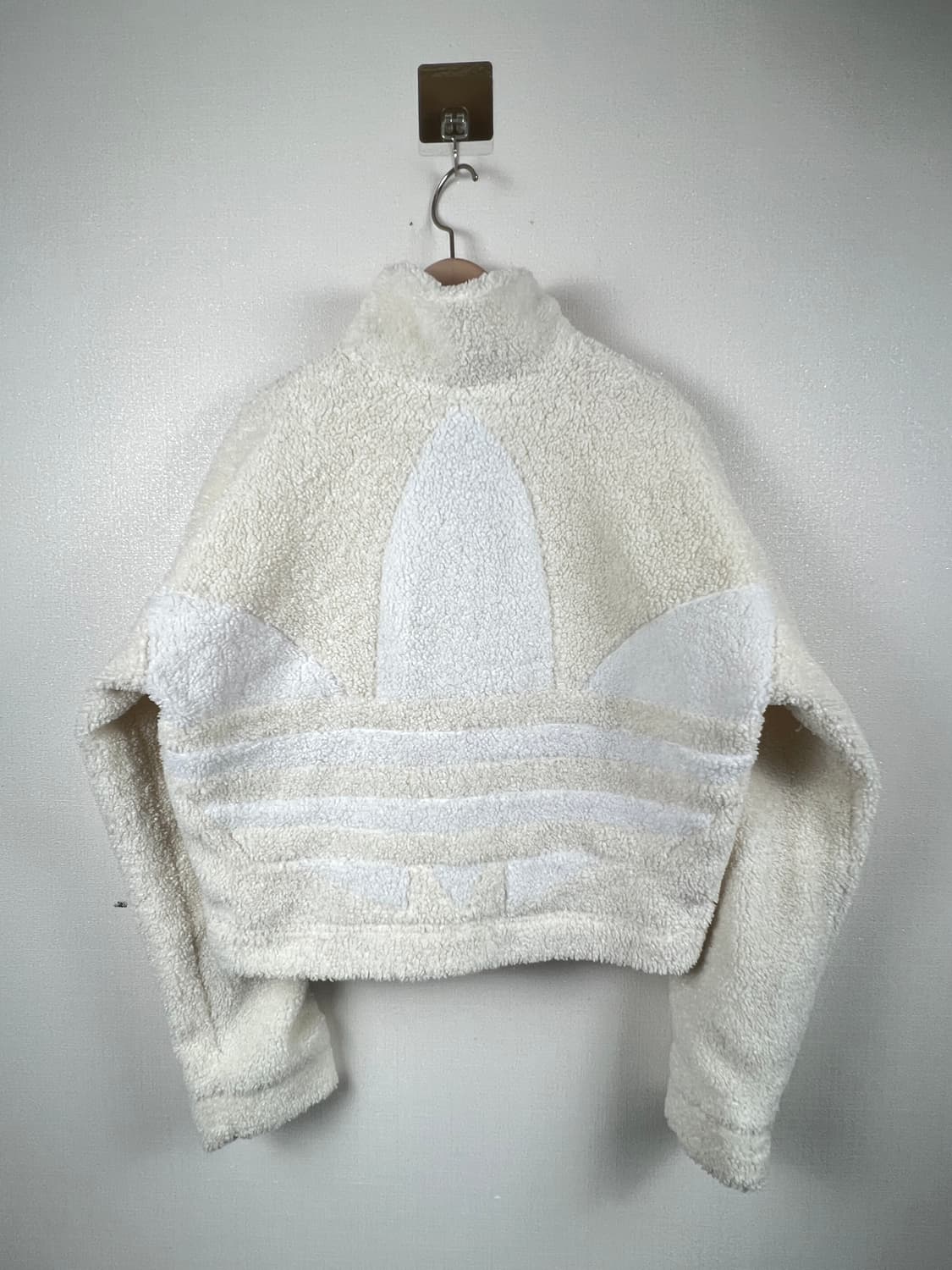 아디다스 여성 테디 자켓 오버핏 크롭 S 상품이미지4