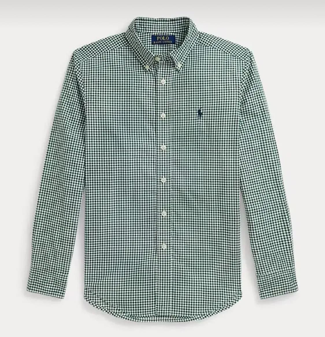 폴로 랄프로렌 그린 깅엄 체크셔츠 상품이미지3