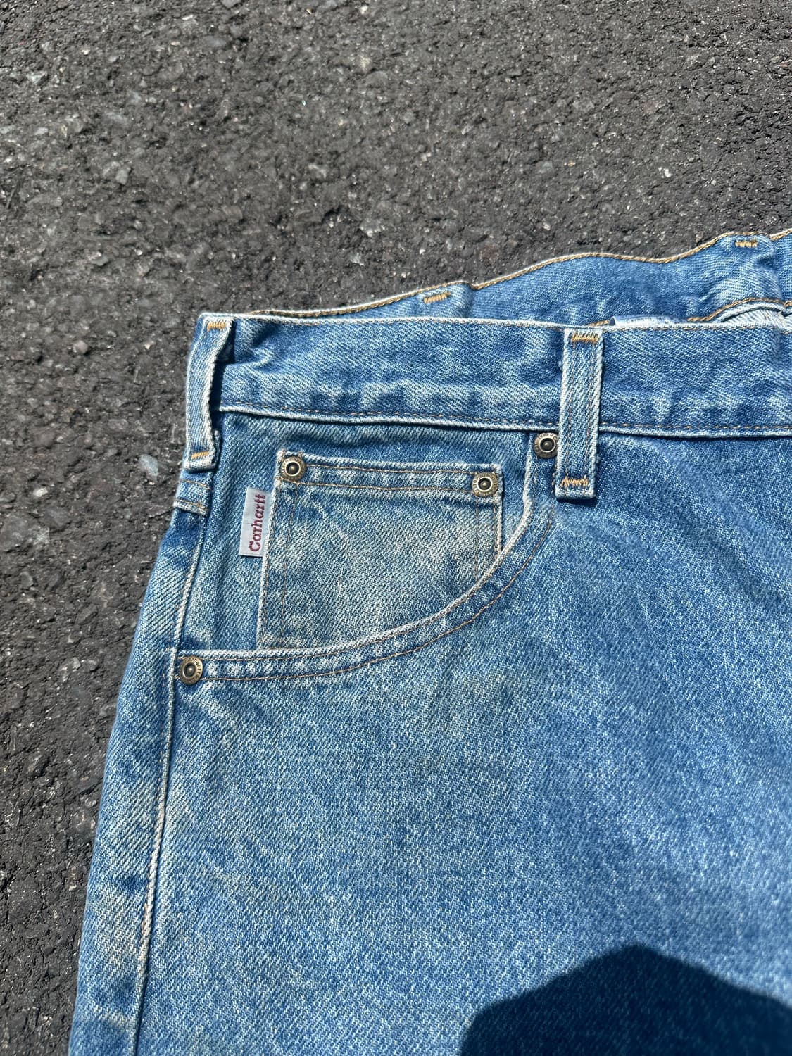 00’s Carhartt washed medium denim pants 상품이미지6