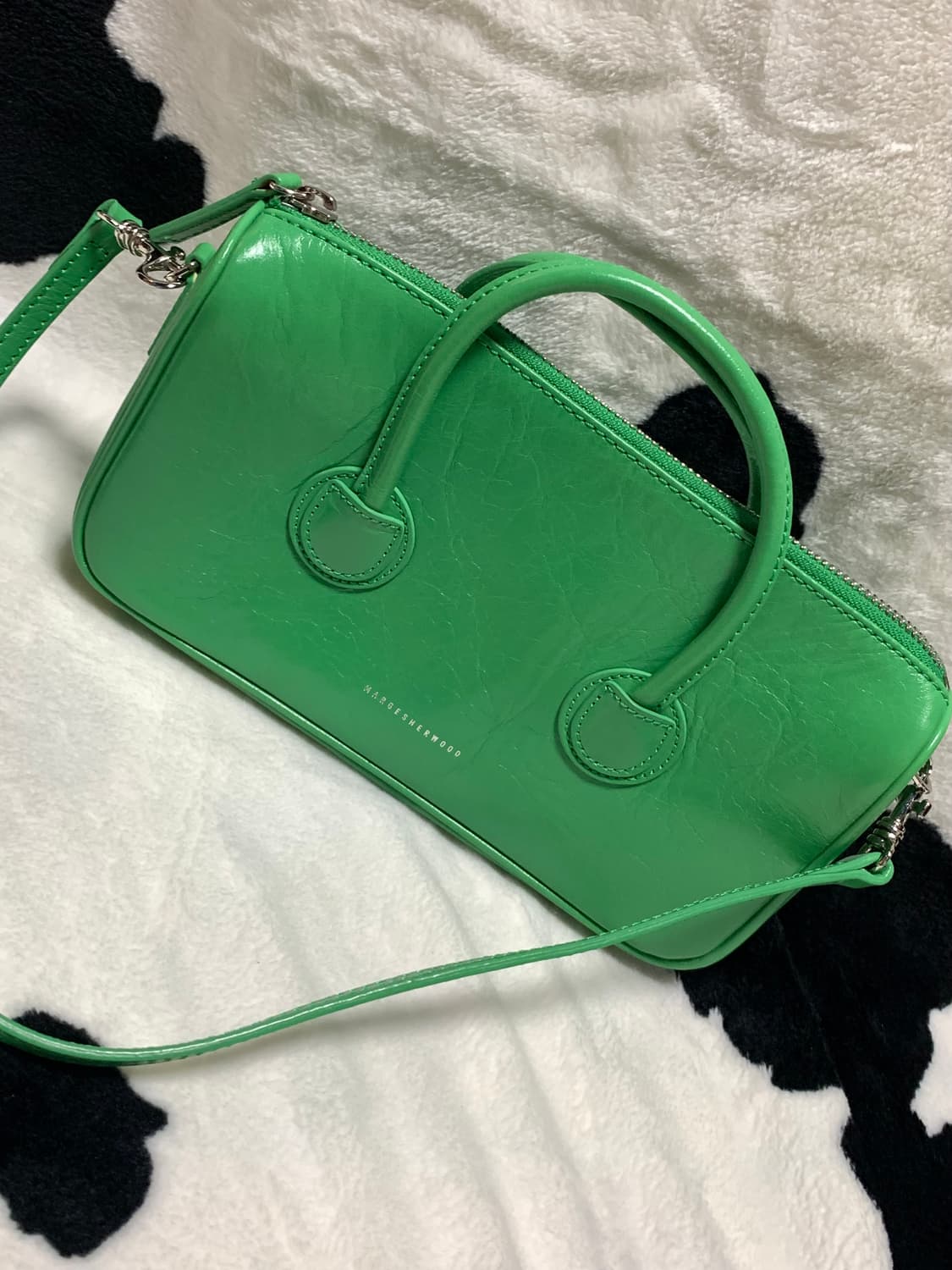 마지셔우드 지퍼스몰 숄더백 그린 상품이미지1