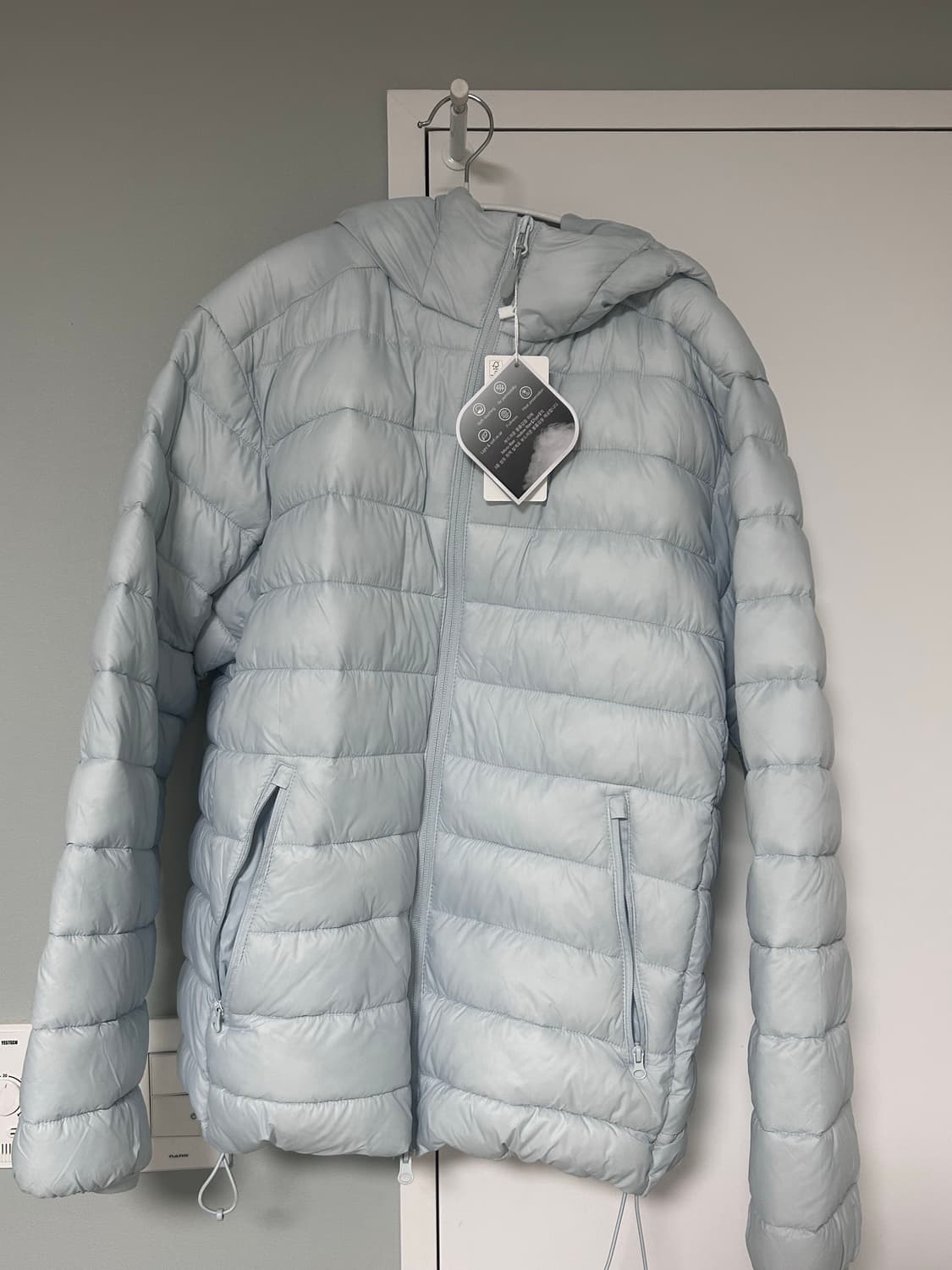 스파오 씬라이트 후드재킷 페일블루 L 상품이미지2