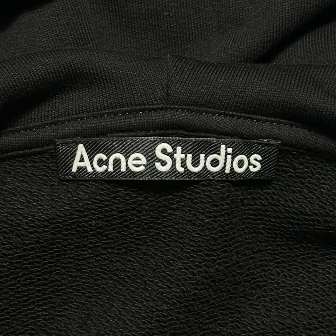 L 아크네 스튜디오 페이스 로고 블랙 후드티 상품이미지4