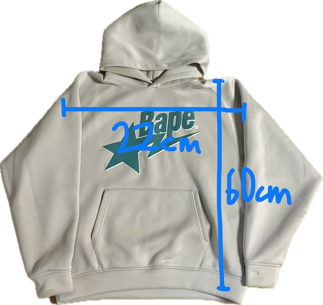 베이프 더블니트서클 후드 티 (M) 상품이미지4