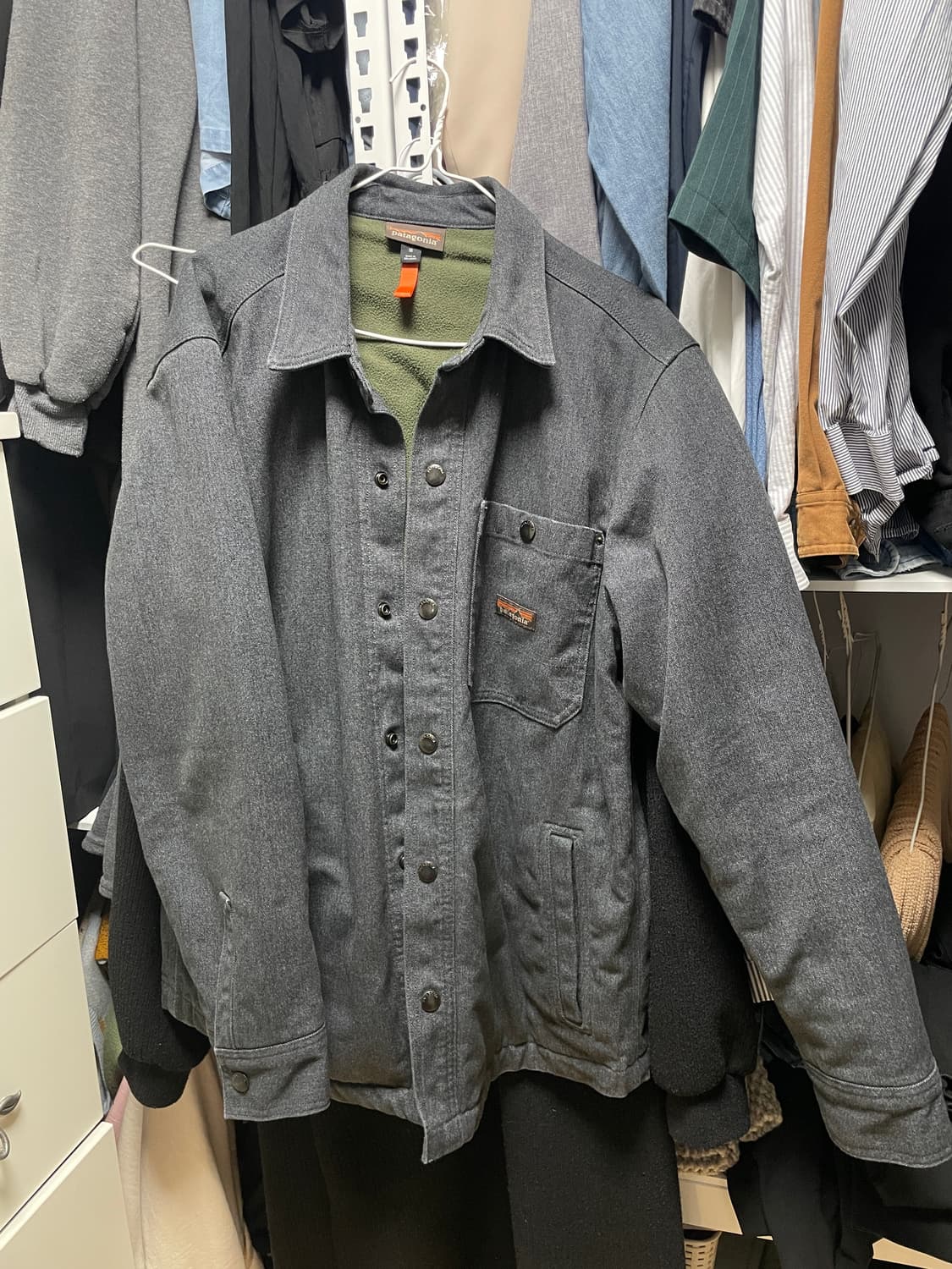[M] 파타고니아 남성 아이언 포지 데님 워크 플리스 셔츠 자켓 블랙 상품이미지1