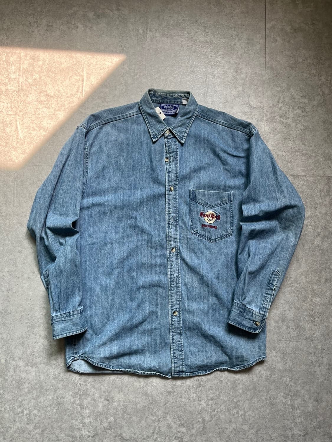 XL) 하드락카페 데님 셔츠 상품이미지1