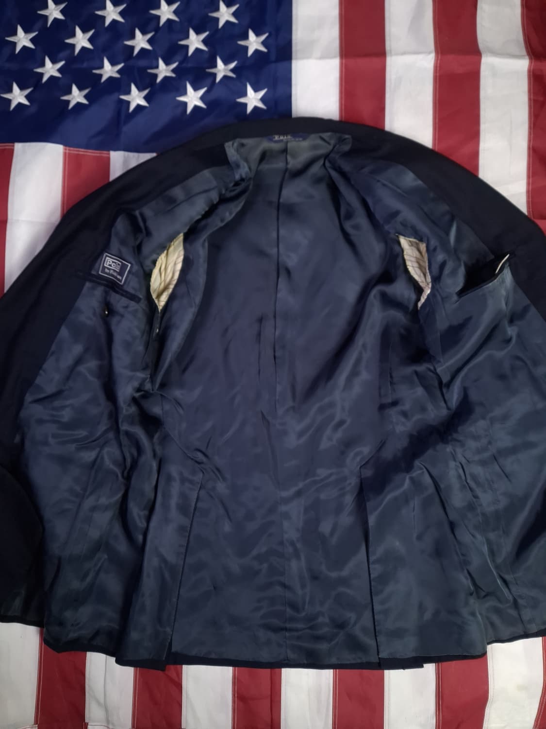 오리지날 90"s 일본판 랄프로렌폴로 금장 더블 블레이져 상품이미지10