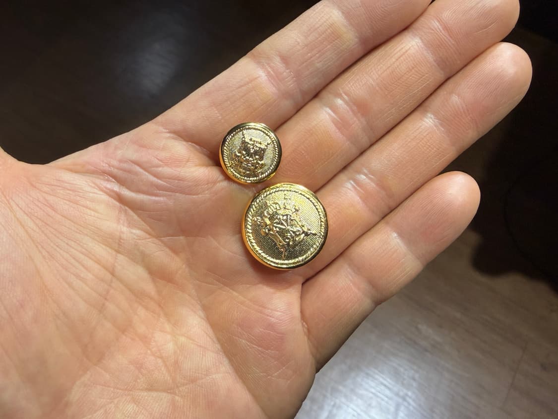 [3]리넥츠 네이비 더블 금장블레이저 상품이미지4