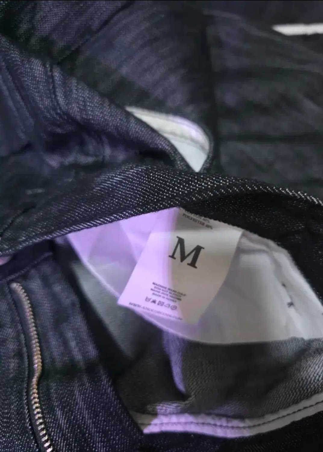 어널러코드 슬랍워싱 버뮤다 데님팬츠 블랙 M 상품이미지3