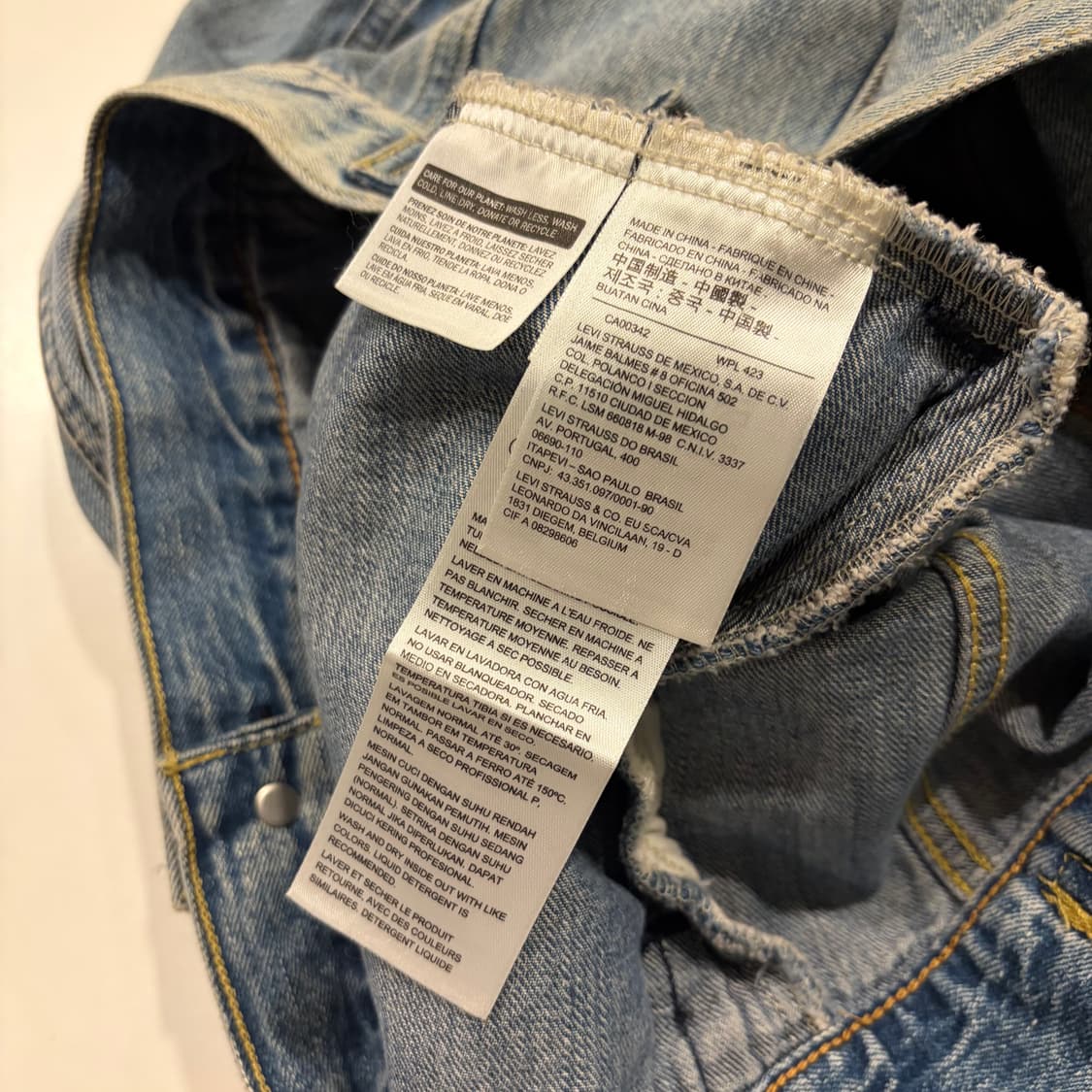 [S] 리바이스 오리지널 데님 트러커 청자켓 빈티지 워싱 C100 상품이미지7