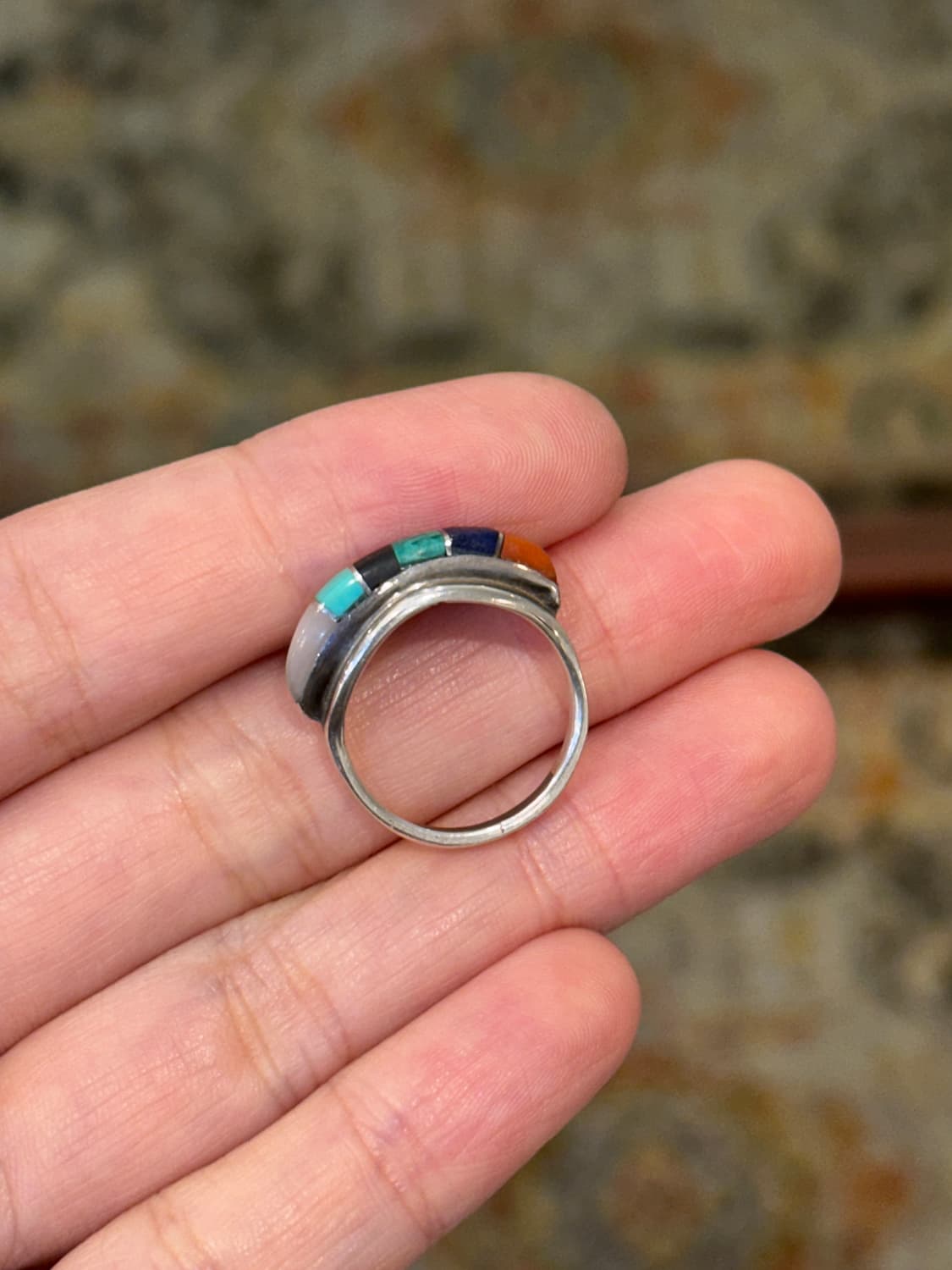 Navajo gemstone 925silver ring 상품이미지6