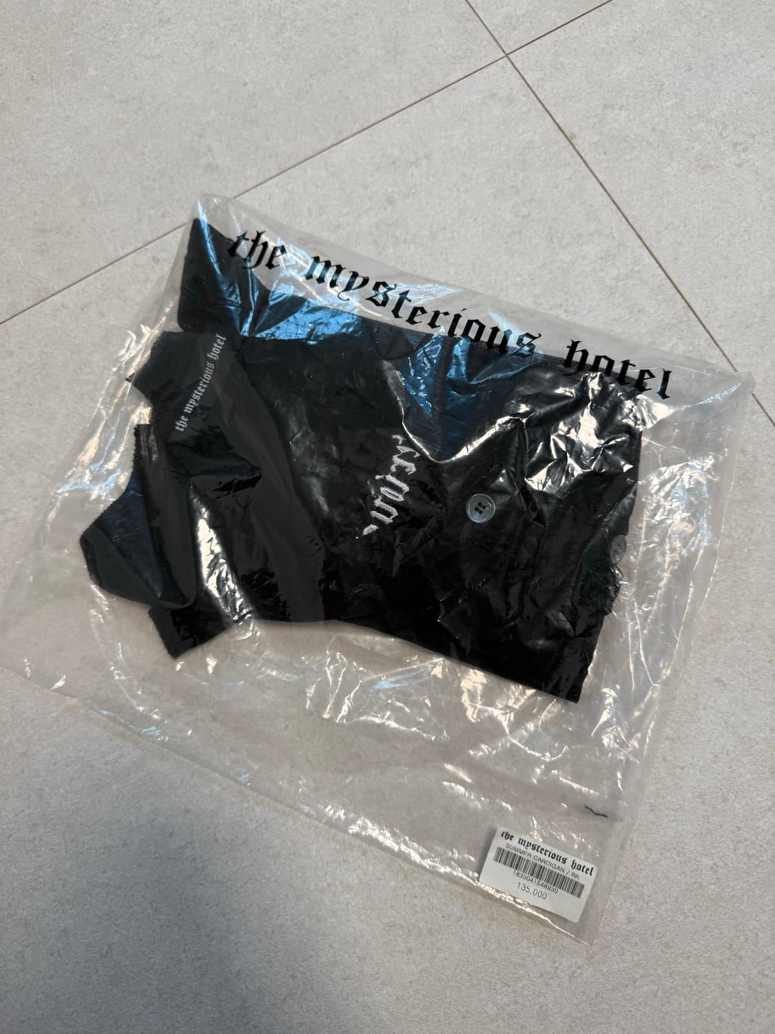 [ONE SIZE] 더 미스테리어스 호텔 썸머 가디건 블랙 상품이미지4