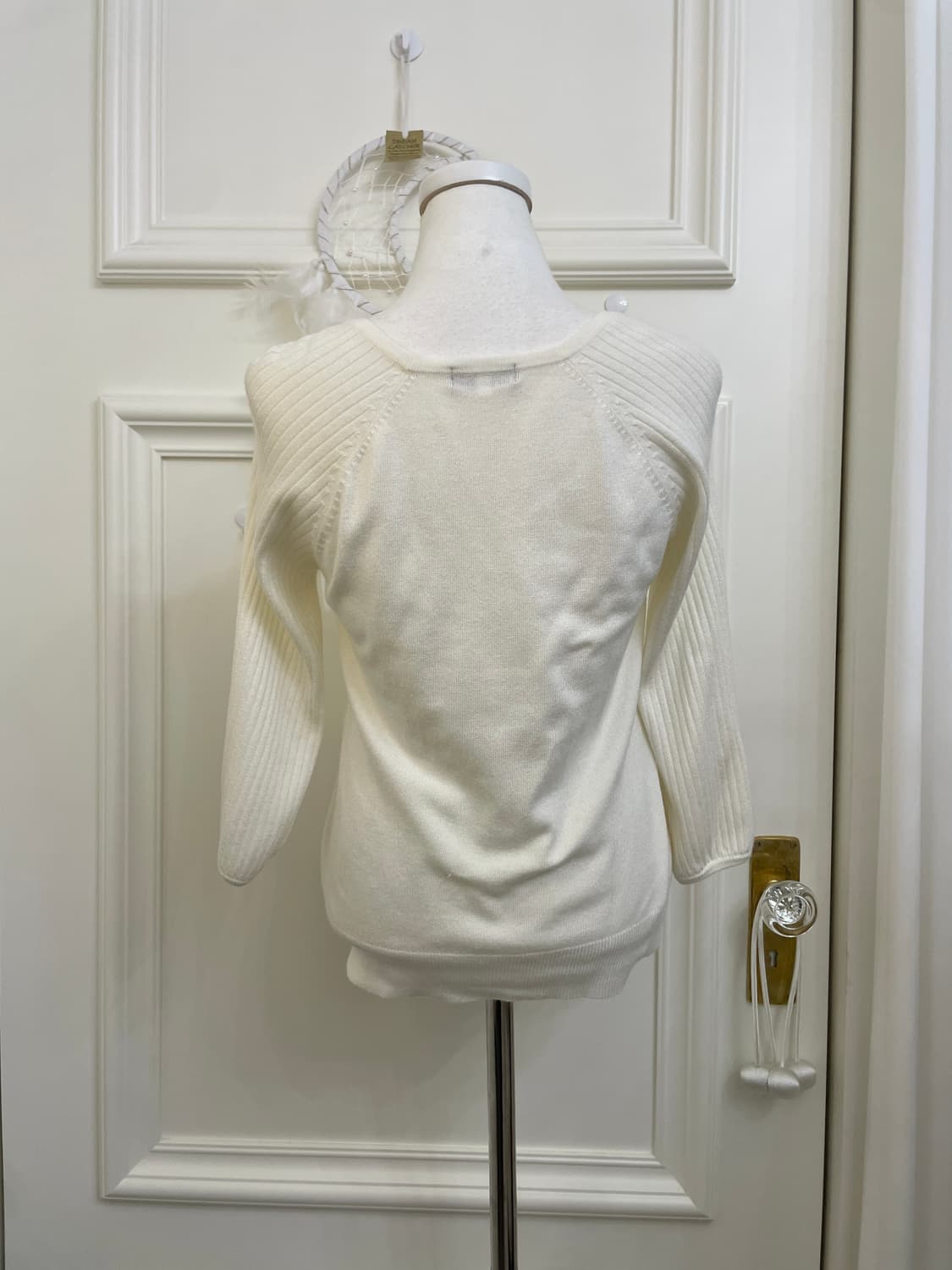 ivory pleats point basic knit top 상품이미지3
