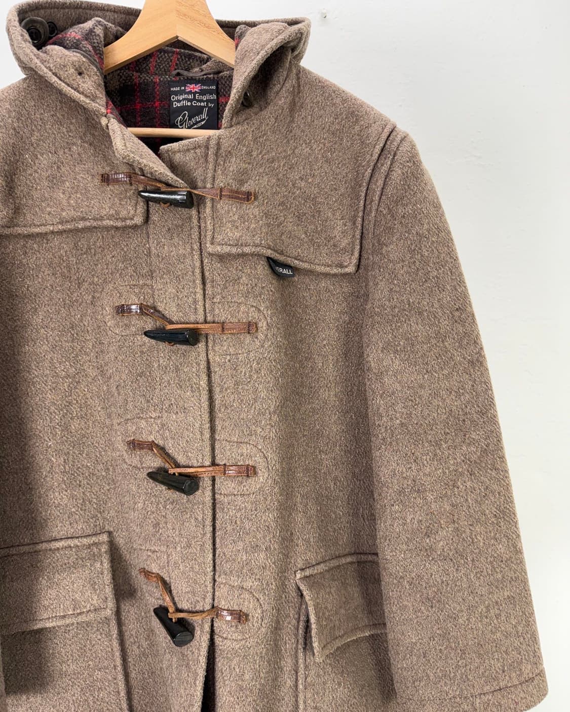 글로버 올 브라운 헤비 울 더플 후디 코트 상품이미지3