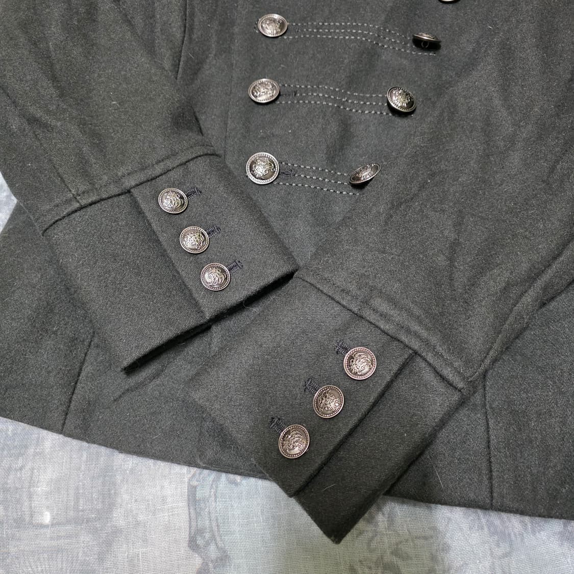 빈티지 나폴레옹 하이넥 모직 자켓 y2k 공겜여주 고스 펑크 상품이미지3