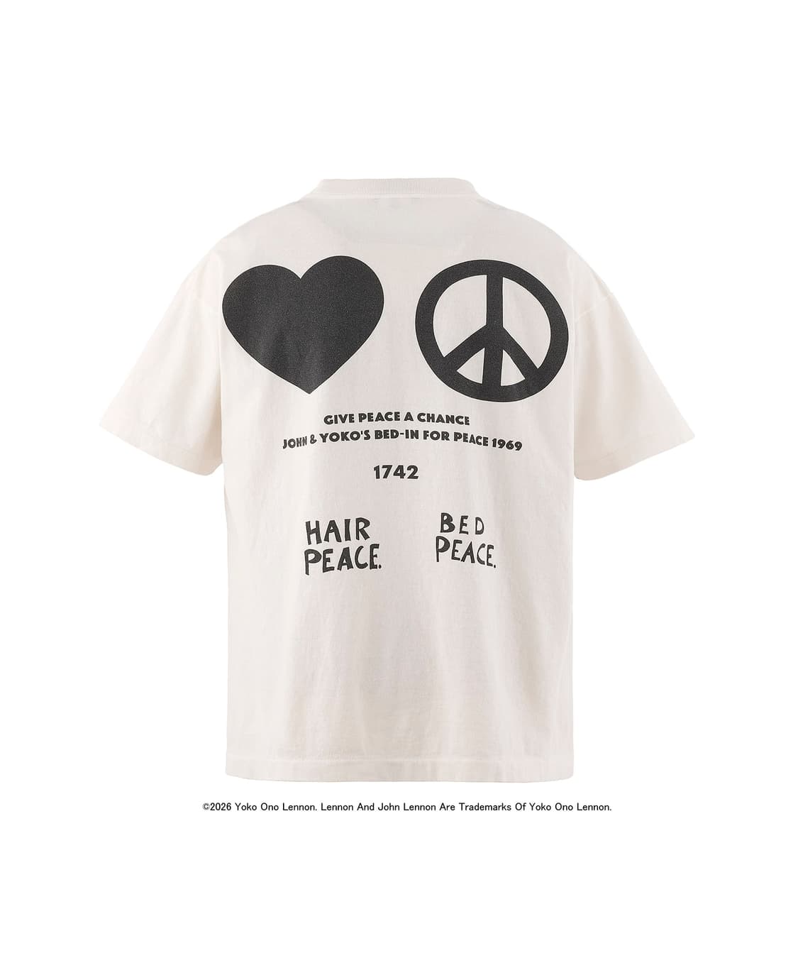 [새상품/XXL] 세인트미카엘 X 존 레논 피스 반팔티셔츠 화이트 상품이미지2