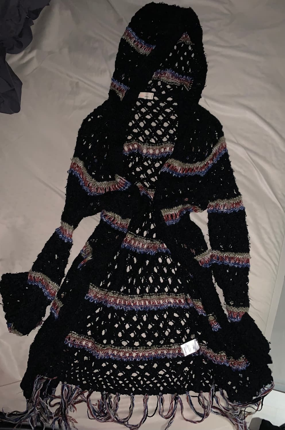 y2k 히피 그런지 보헤미안 그물 후드가디건 상품이미지4