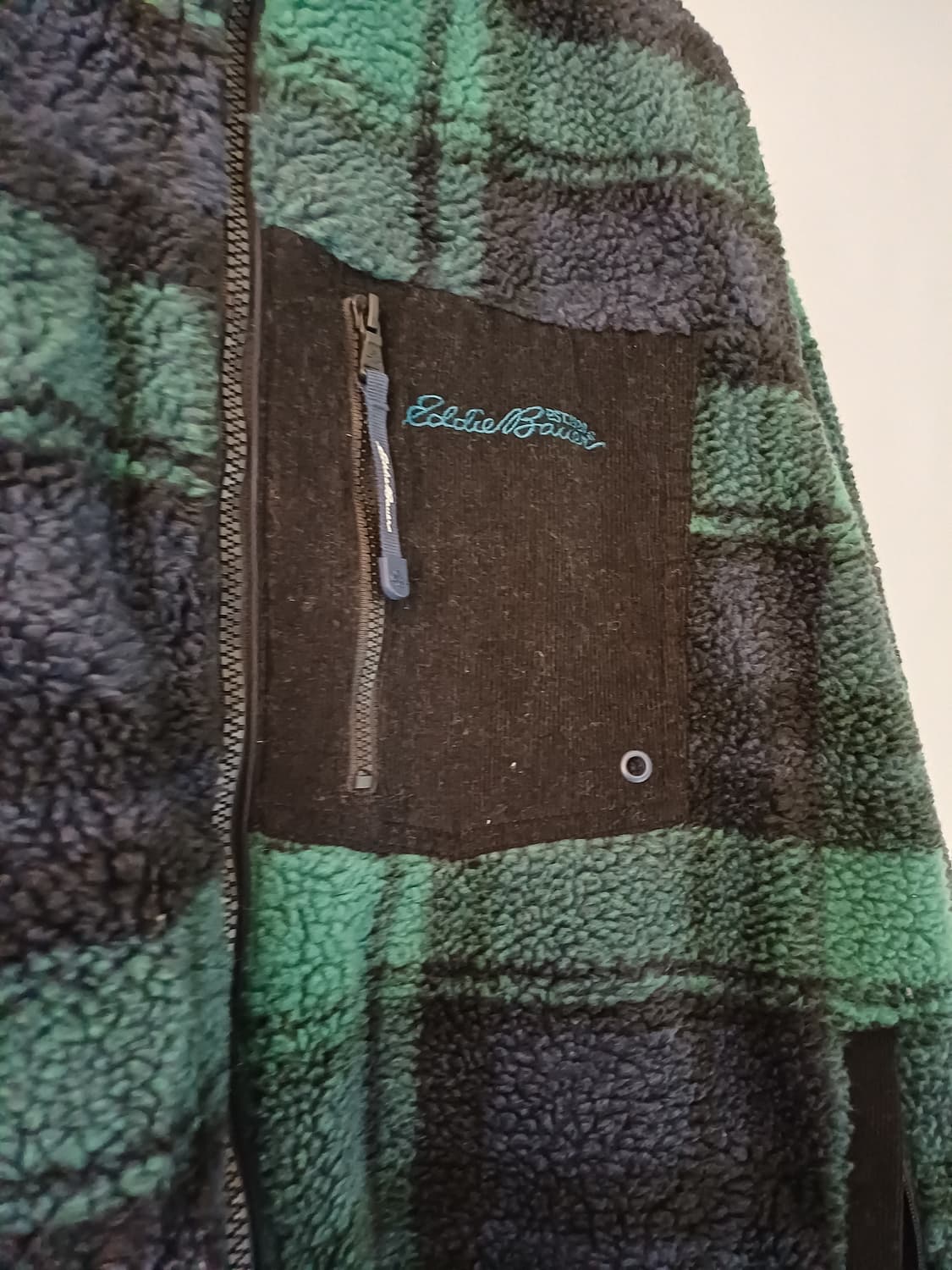 에디바우어 타탄 체크 쉐르파 플리스 자켓 3XL 상품이미지2