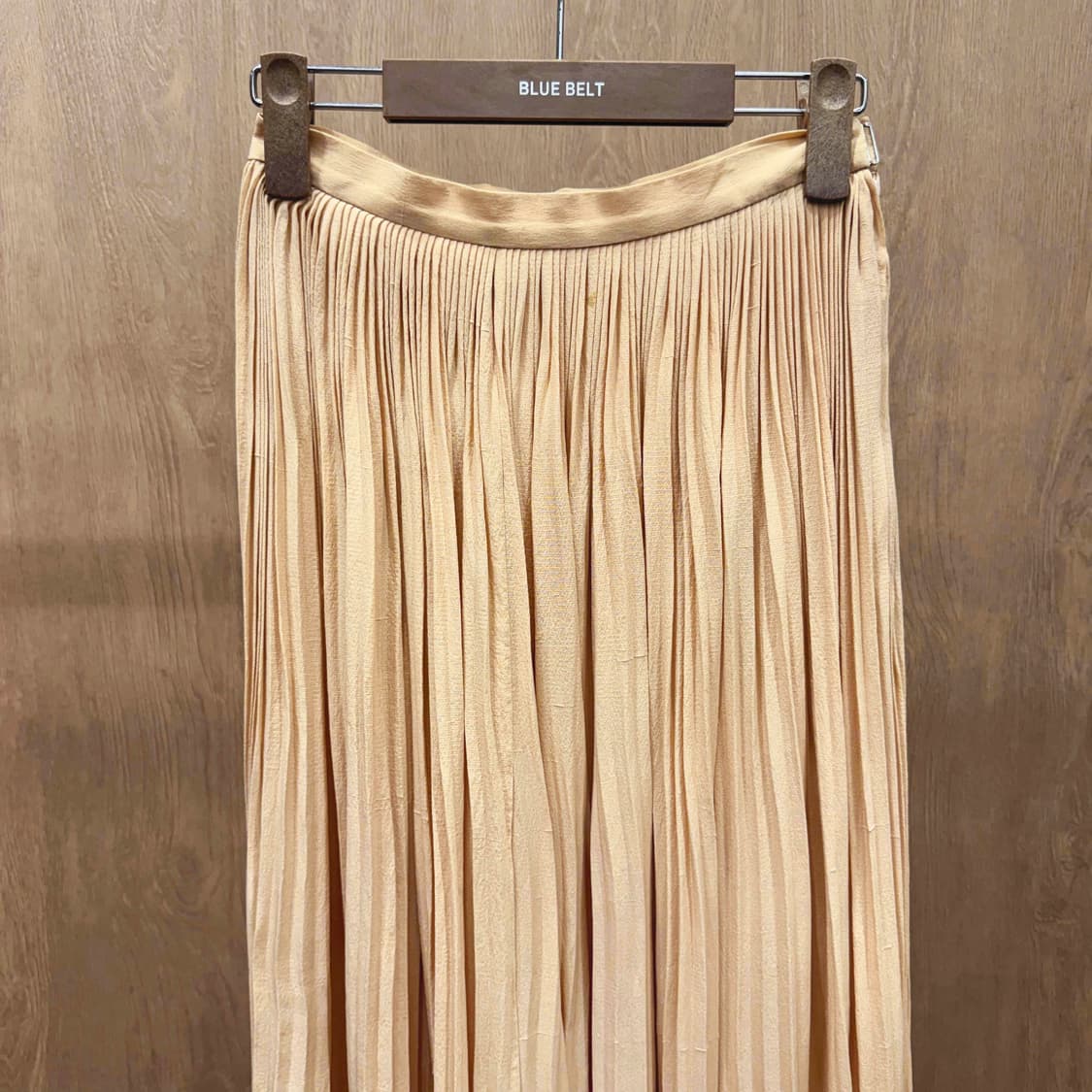 발렌티노 가라바니 플리츠 롱 스커트 터치 주름 디테일 핑크베이지 상품이미지4