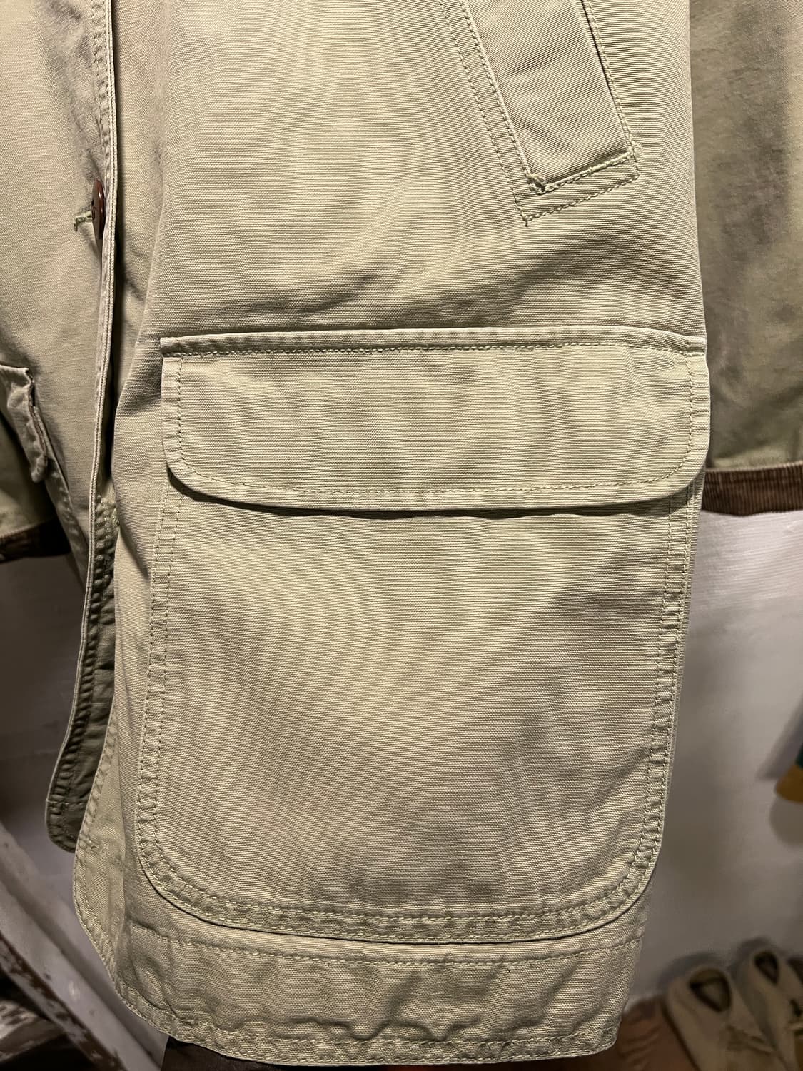 [XL]엘엘빈 USA 코튼 라이닝 라임 캔버스 헌팅 자켓 상품이미지4