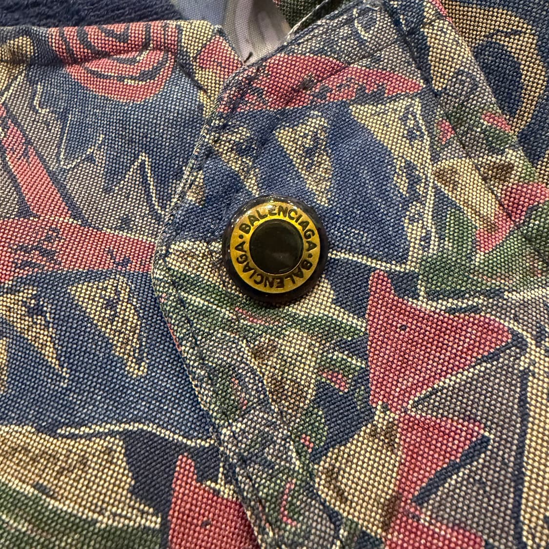[L] 93s 발렌시아가 빈티지 패턴 실크 봄버 자켓 B709 상품이미지5