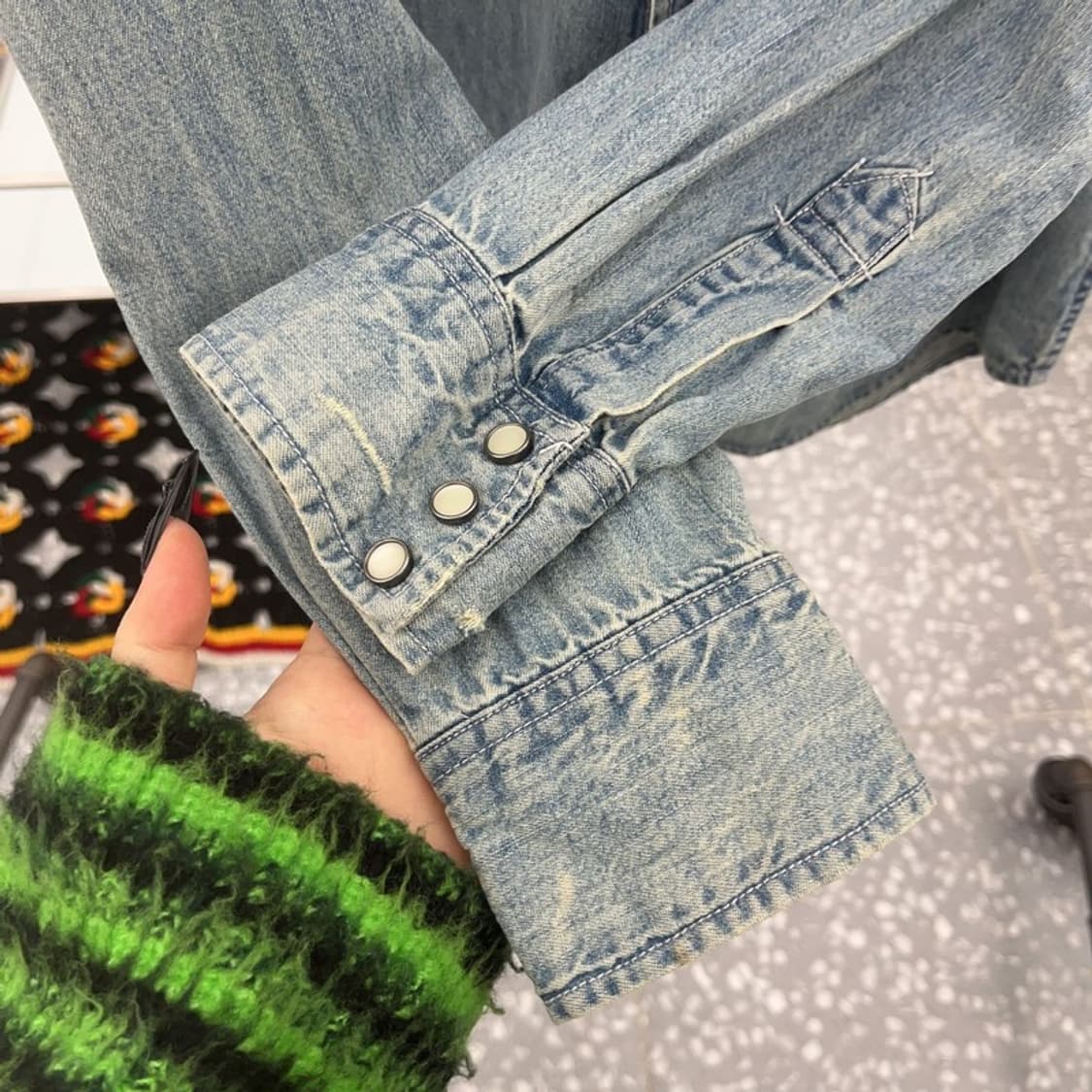 데님앤서플라이 랄프로렌 컨트리 빈티지 데님 셔츠 M C08519 상품이미지8