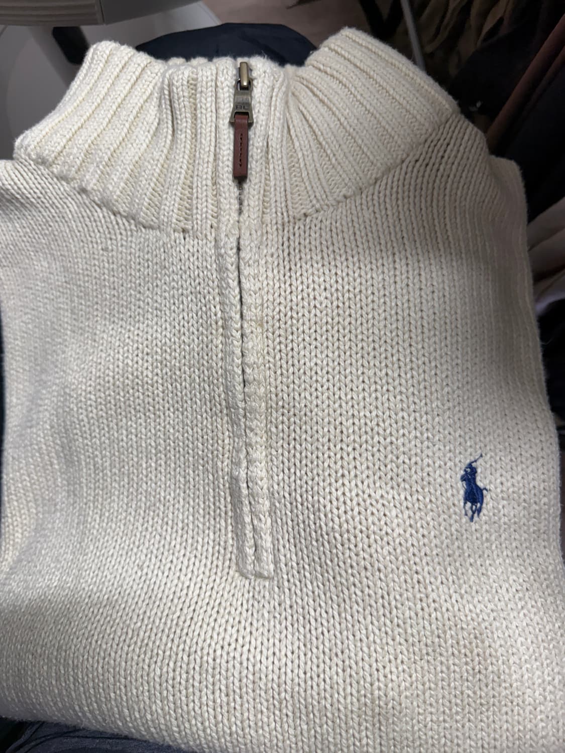 폴로 반집업 니트 L 사이즈 상품이미지4