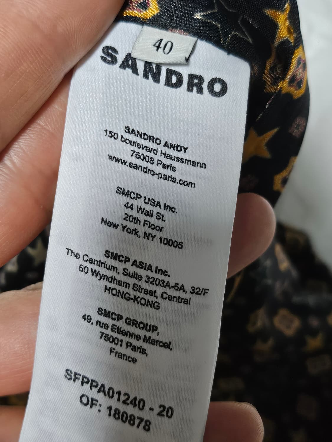 산드로 프린트 새틴 팬츠 40 상품이미지4