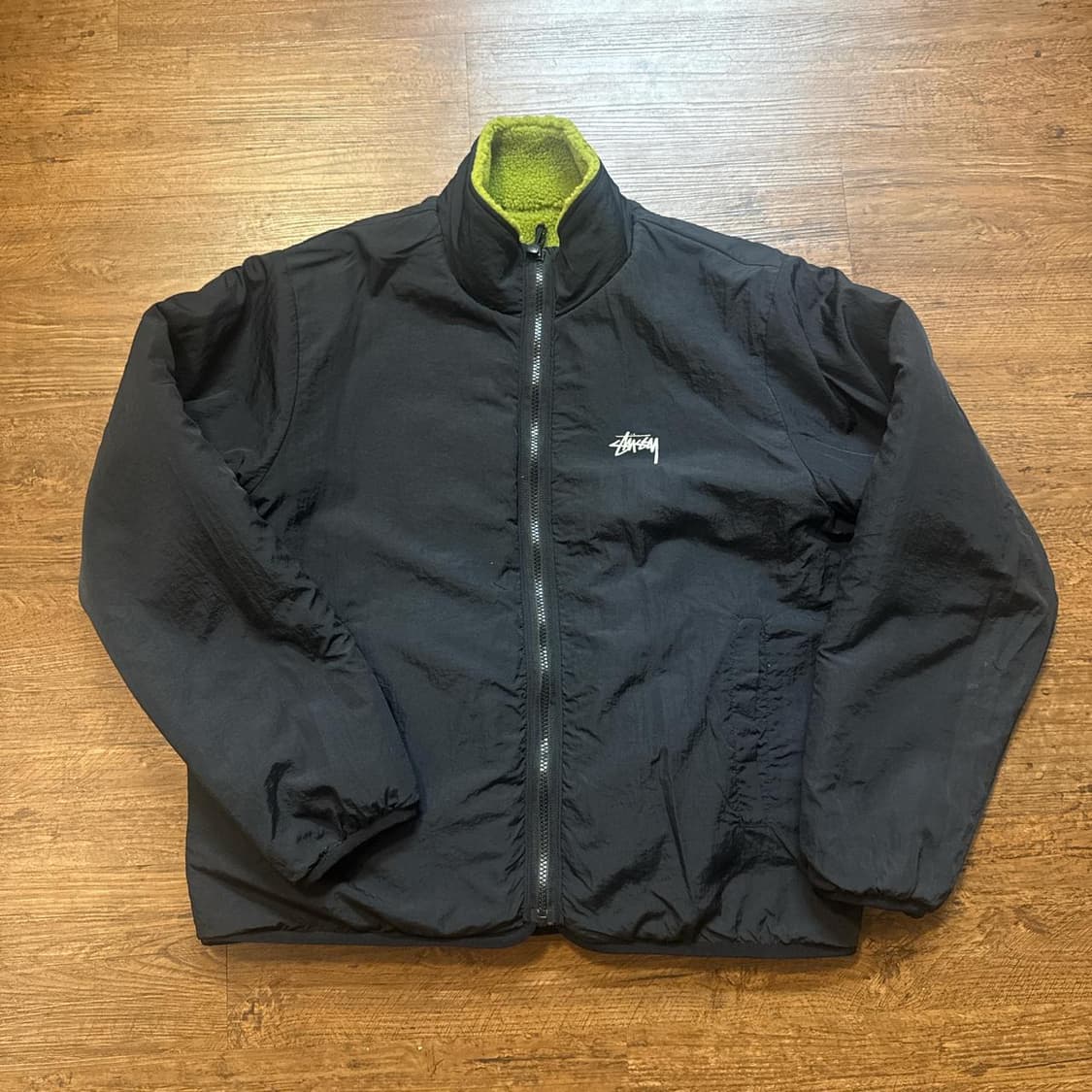 스투시 쉐르파 리버시블 재킷 모스 그린 상품이미지3