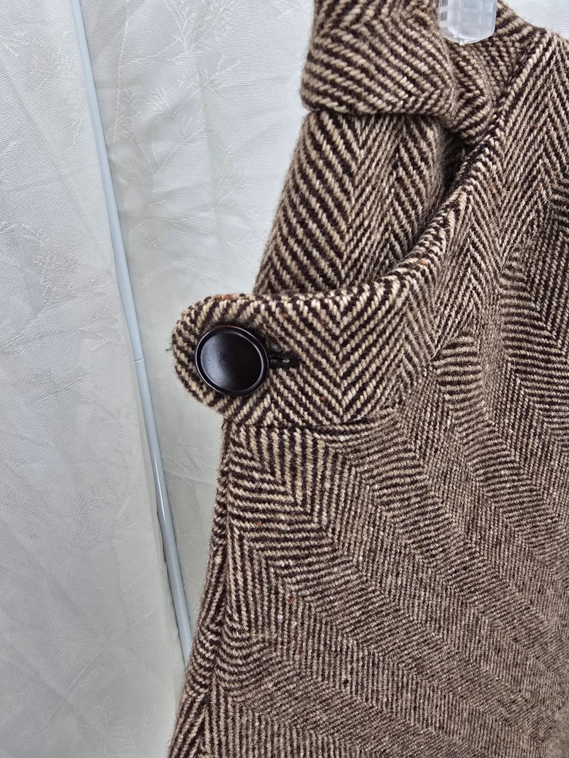 SISLEY HANDMADE 헤링본 브라운 미니스커트 상품이미지2