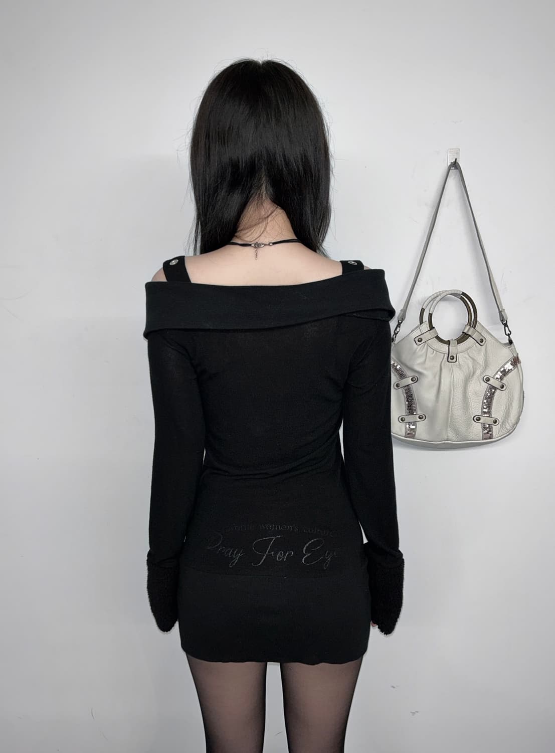 스트랩 하이넥 펑크 레터링 집업 상품이미지5