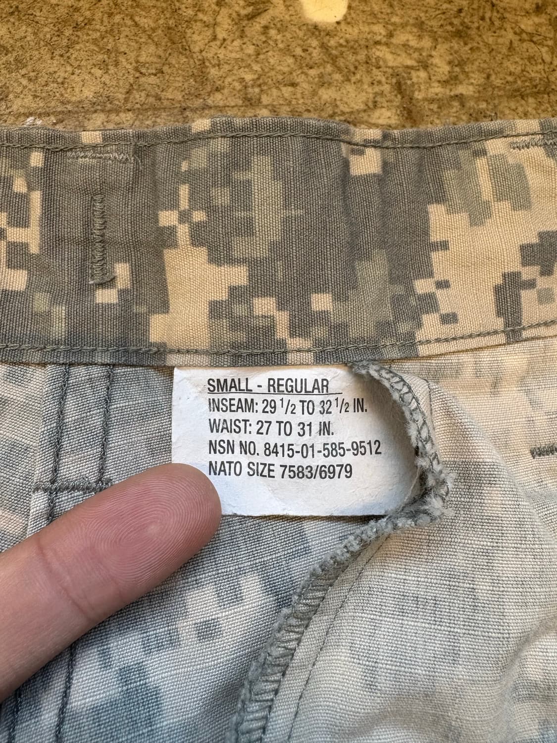 착샷O 미군 ACU 밀리터리 카고 팬츠 상품이미지5