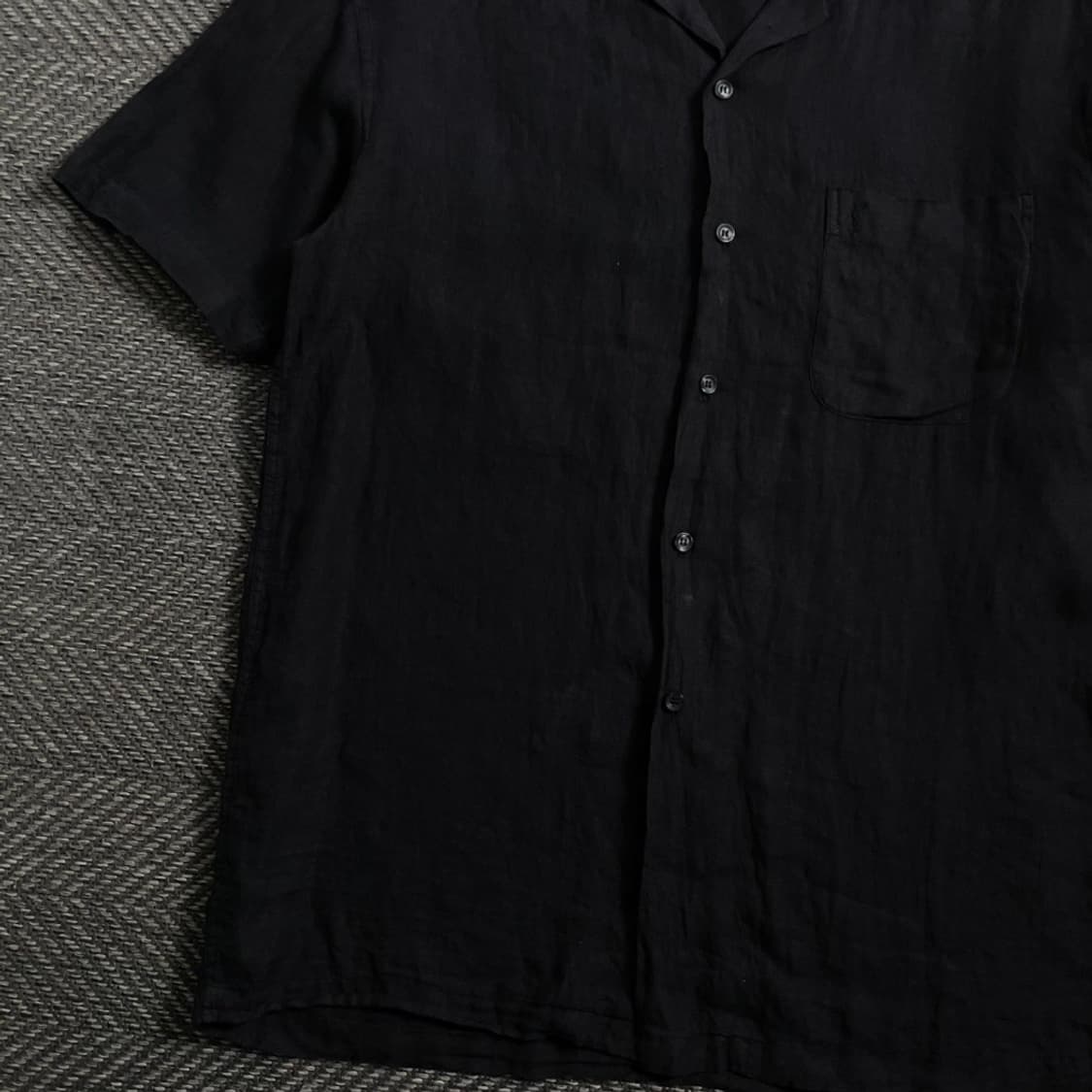 90s 입생로랑 아카이브 자수로고 린넨 셔츠y 4465 상품이미지3