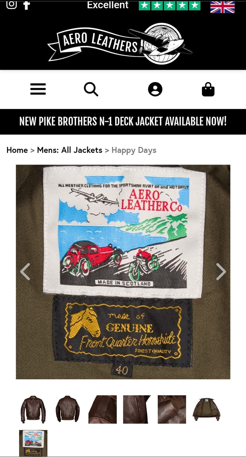 에어로레더 하이웨이맨 크롬악셀호스하이드 말가죽레더자켓38아메카지워크웨어 상품이미지6